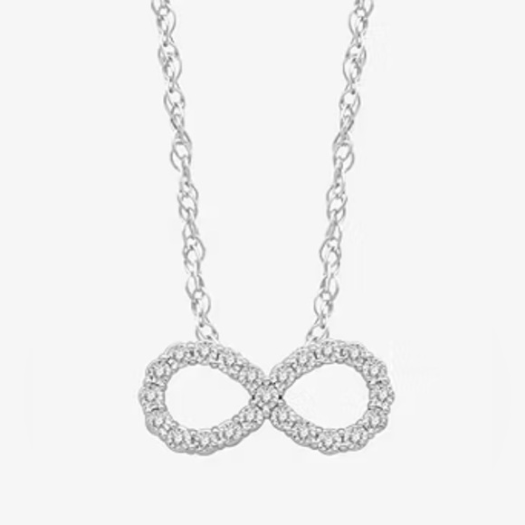 YES PLEASE! 1/10 CT. T.W. Diamond Sterling Silver Infinity Pendant Necklace - Picture 1 of 2